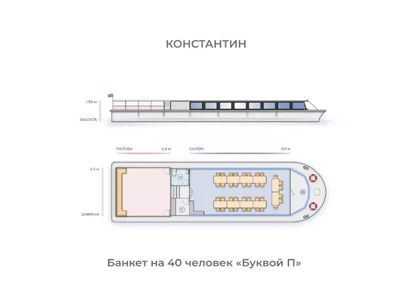 Буквой "П"